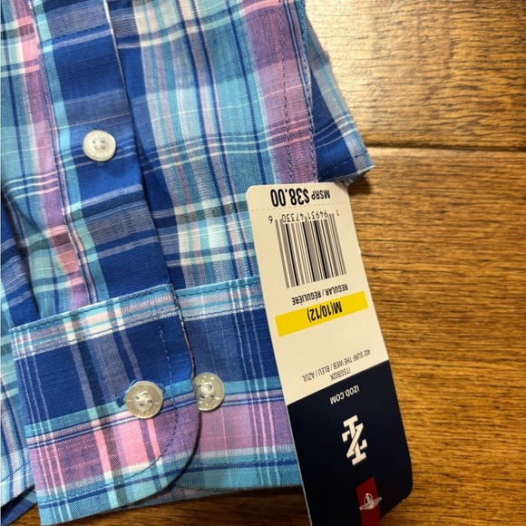 Izod shirt new boys long sleeves size 10/12 - Picture 2 of 5